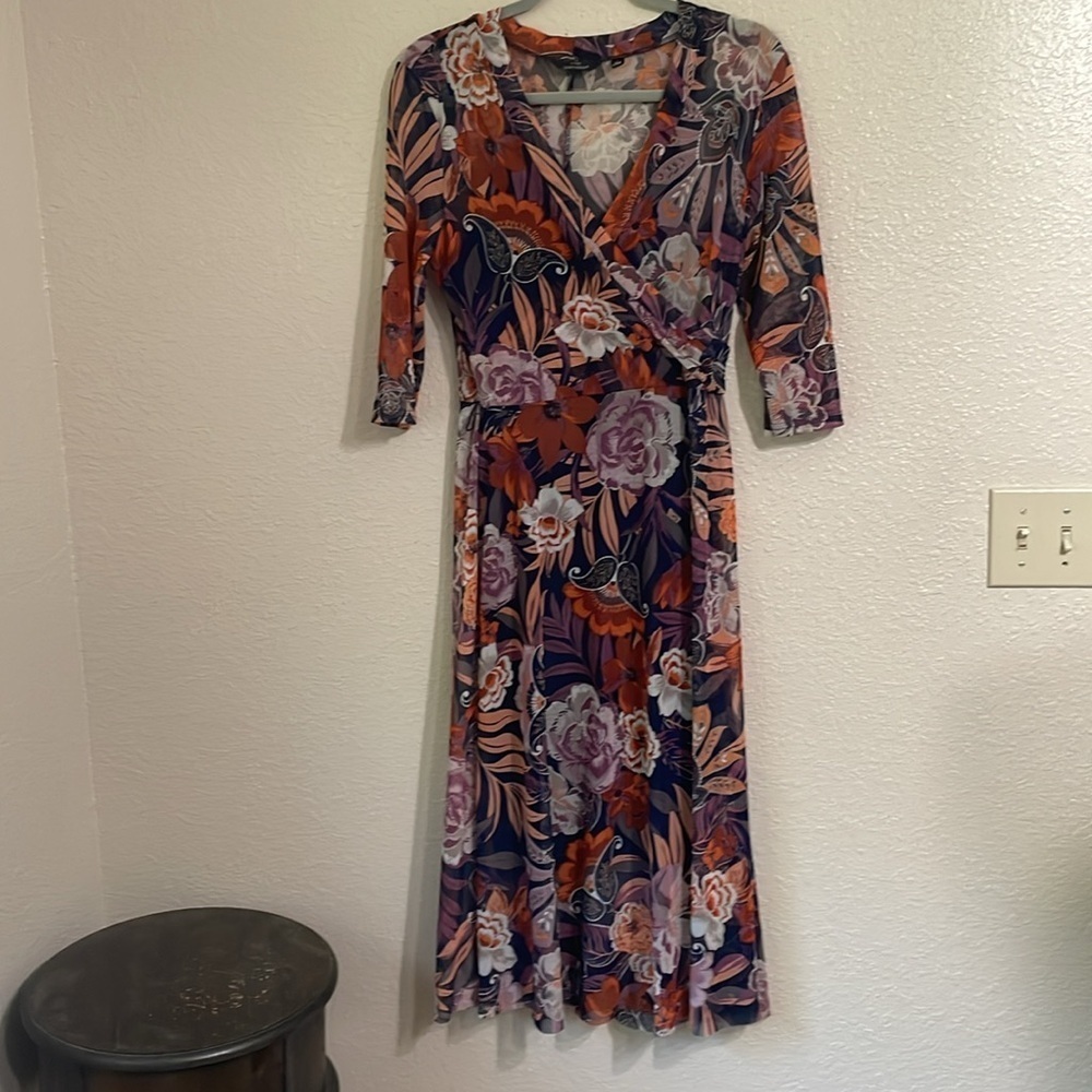 Mlle gabrielle floral print mesh dress